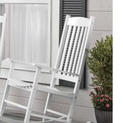 ONE White Wooden Porch Rocking chair
