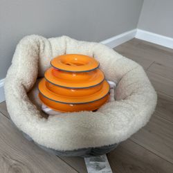 small cat/dog bed with free cat toy