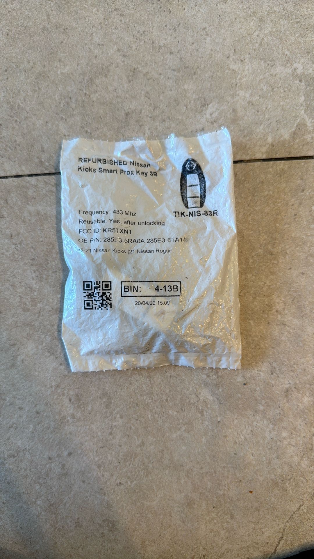 Refurbished Nissan Smart Key (Kicks/Rogue)