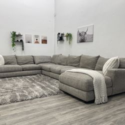 Giant Grey Sectional Couch - Free Delivery 