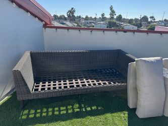 FREE West Elm outdoor couch (missing one cushion)