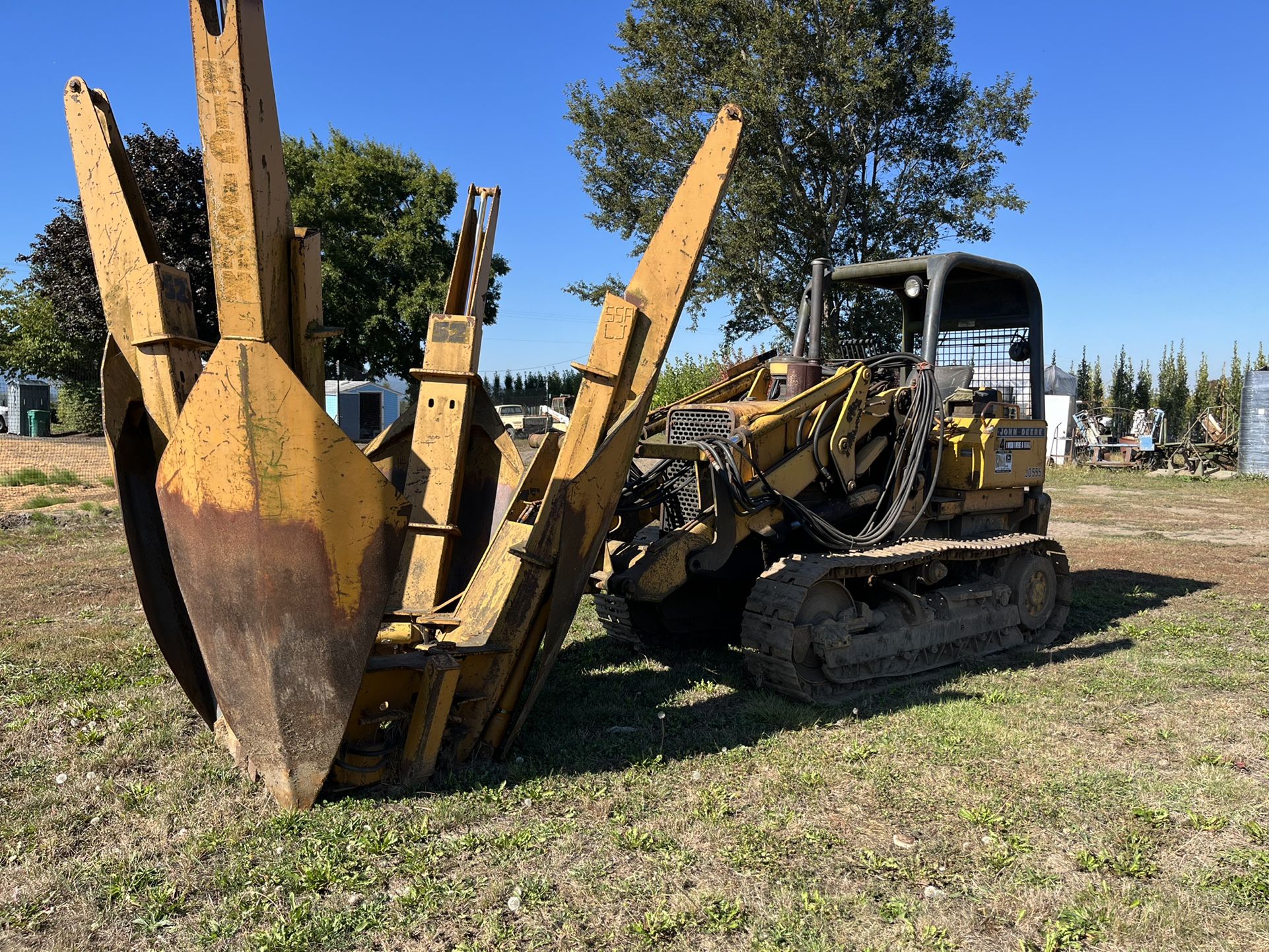 1976 John Deere 555a With A Big John 52” Tree Spade