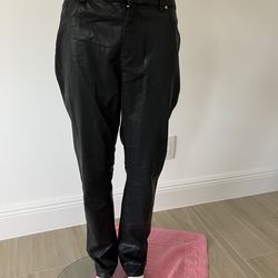 Chico’s Platinum Black Coated Jeans Size  1