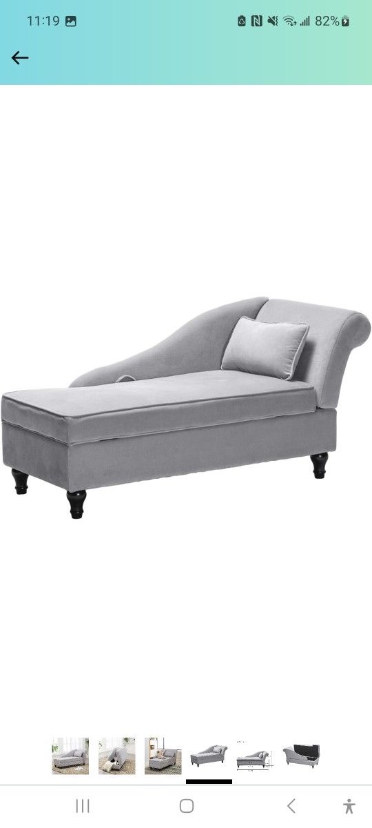 Nice Grey Lounge & Storage Ottoman