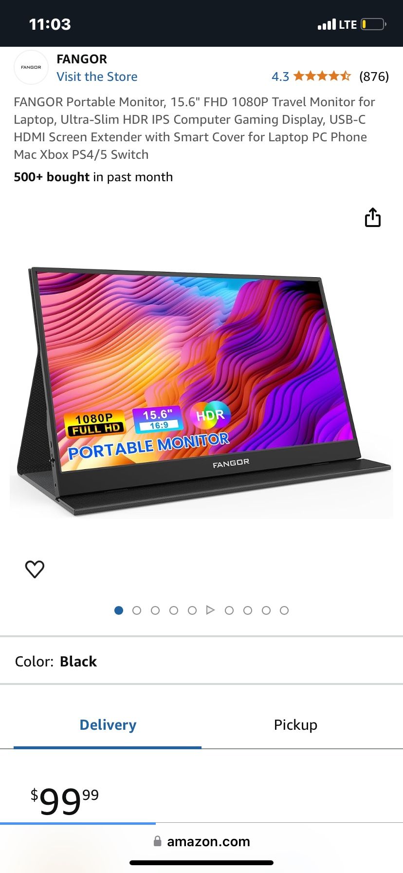 Fangor Portable Flat Screen Monitor
