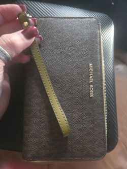 mk wallet new dbl sided compartments can fit cell phone depending on size