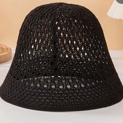 Bucket Hat Weaved Cotton Black Kangol