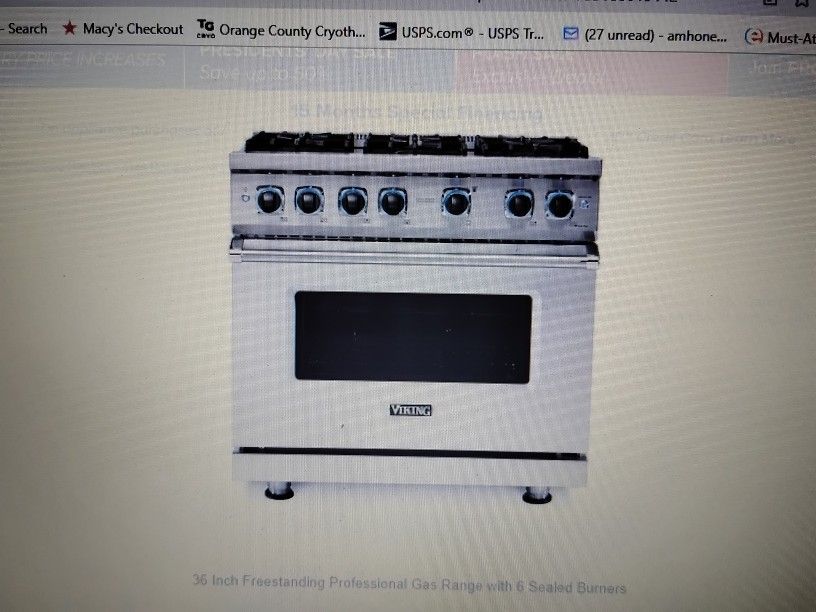 Viking 36"Gas Range