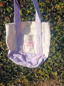 Trader joes tote bag small purple