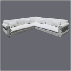 BRAND NEW 9x9ft SECTIONAL SOFAS white leather. CUSTOM made available