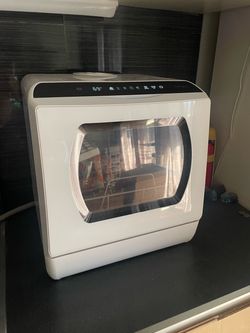 HERMITLUX Compact CounterTop Dishwasher, w/ Built-In Water Tank