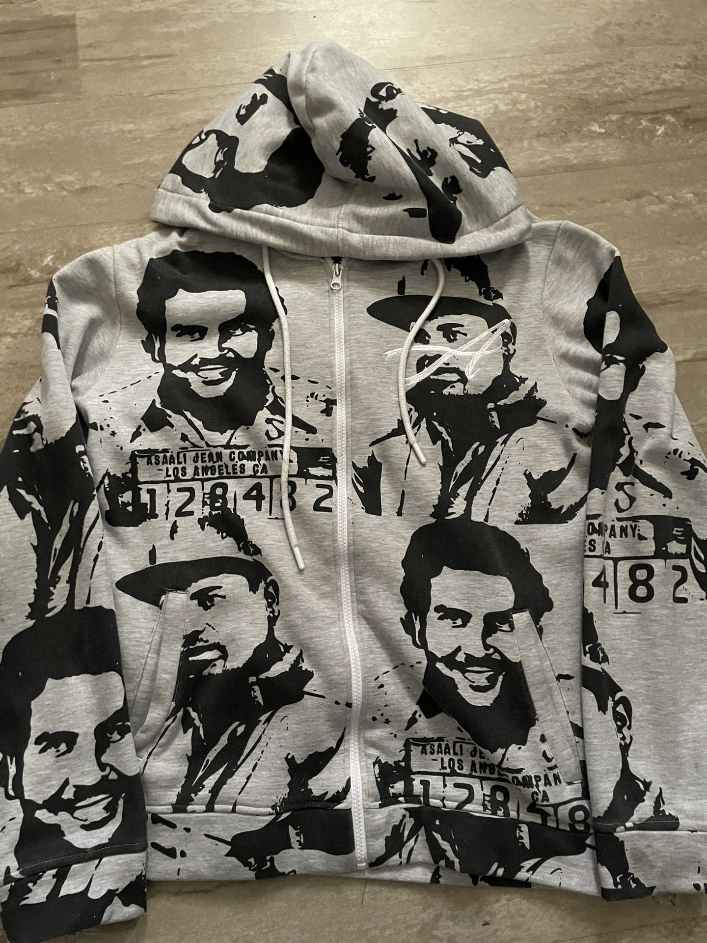 Asaali OG Grey Cartel Hoodie Size L