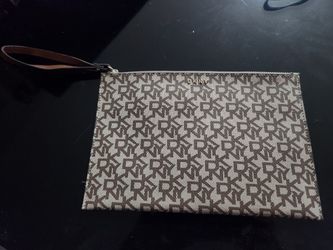 Dkny Logo Pattern Wristlet 