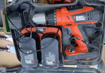 drill Black & Decker 18v Cordless Drill with 2 Rechargeable Batteries