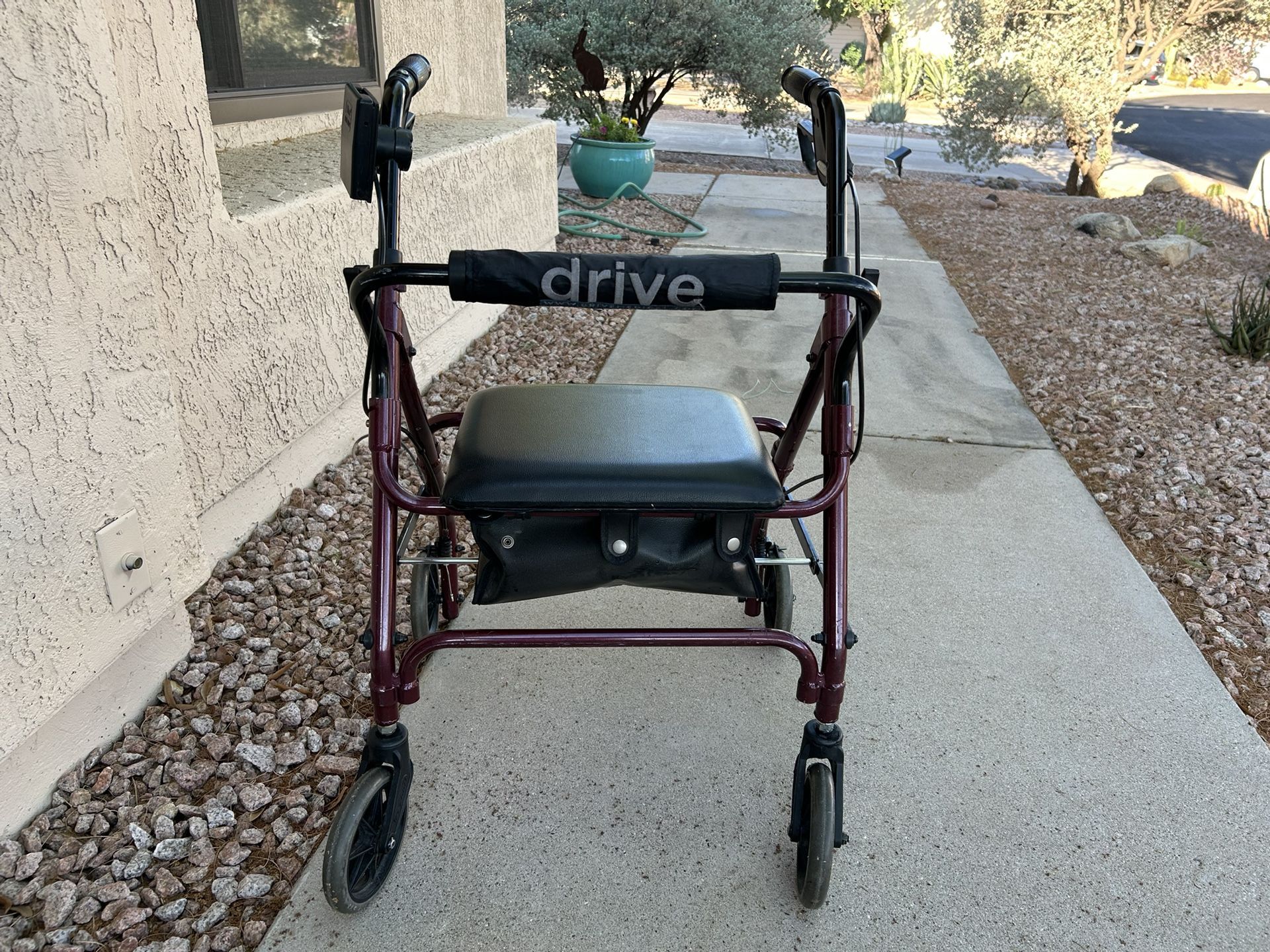 Adult Walker “Drive” Medical 4-Wheel - Red
