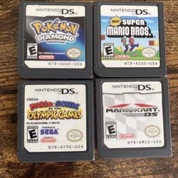 Nintendo DS Games - Pokémon Diamond, Super Mario Bros, Mario Kart, Mario& Sonic Olympics