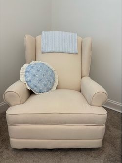 Storkcraft Serenity Wingback Upholstered Recline Glider