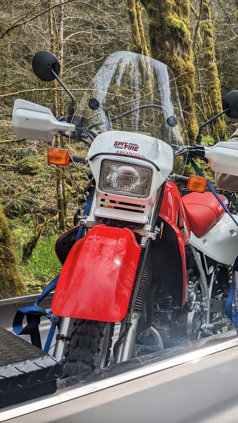 Spitfire Motorcycle Windshield Set Up For XR650l