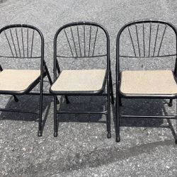 3 Folding chairs