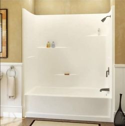 50% OFF - Aquatic Acrylx 60"x30" Tub Shower Combo Right Drain White