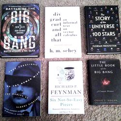 6 AWESOME SCIENCE BOOKS - Big Bang, Feynman, Einstein, etc 