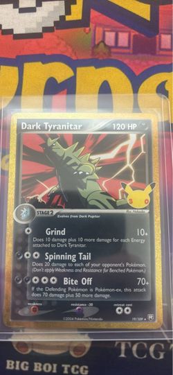 Pokemon 30th Celebration Dark Tyranitar Card