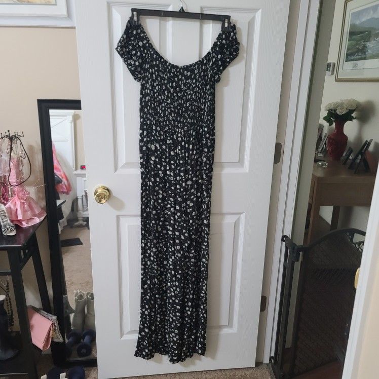 Jumpsuit Black Floral XL