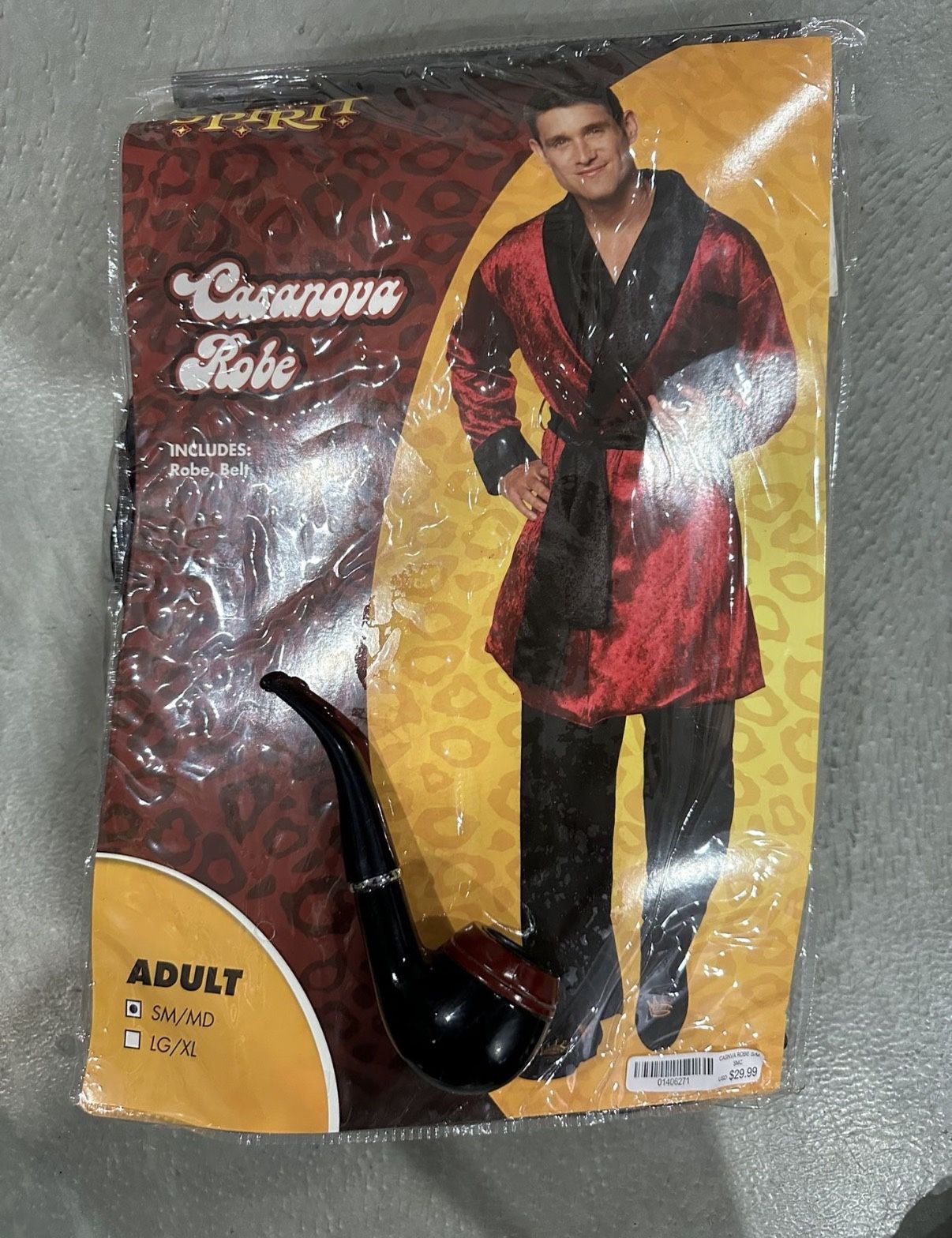 Casanova Robe With Pipe Costume / Adult Small-medium