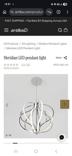 Meridian Pendant LED Light fixture