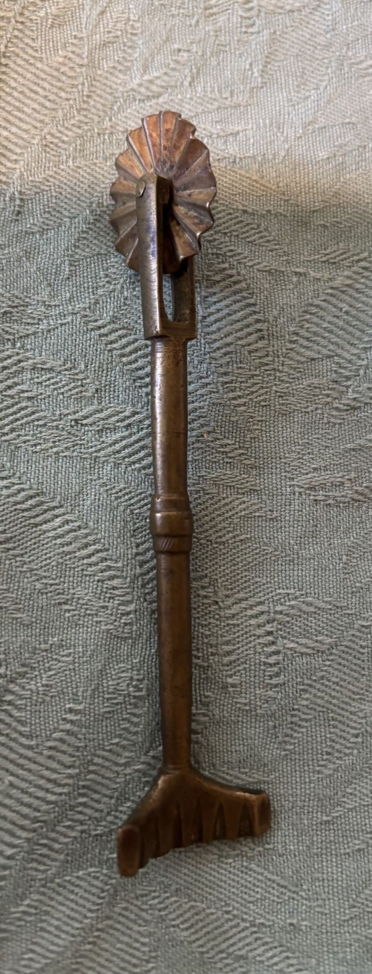 Antique Brass Pastry Cutter.