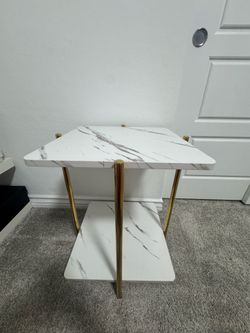 Marble gold side table, coffee table.