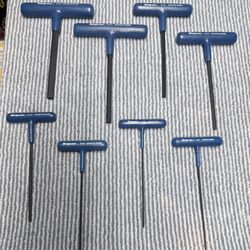 Snap-On Tools 8-piece Metric T-Handle Hex Wrench Set (2mm-10mm) #AWBMCG1600 New Never Used