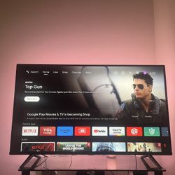 Smart Tv with TV stand & 2 monitors
