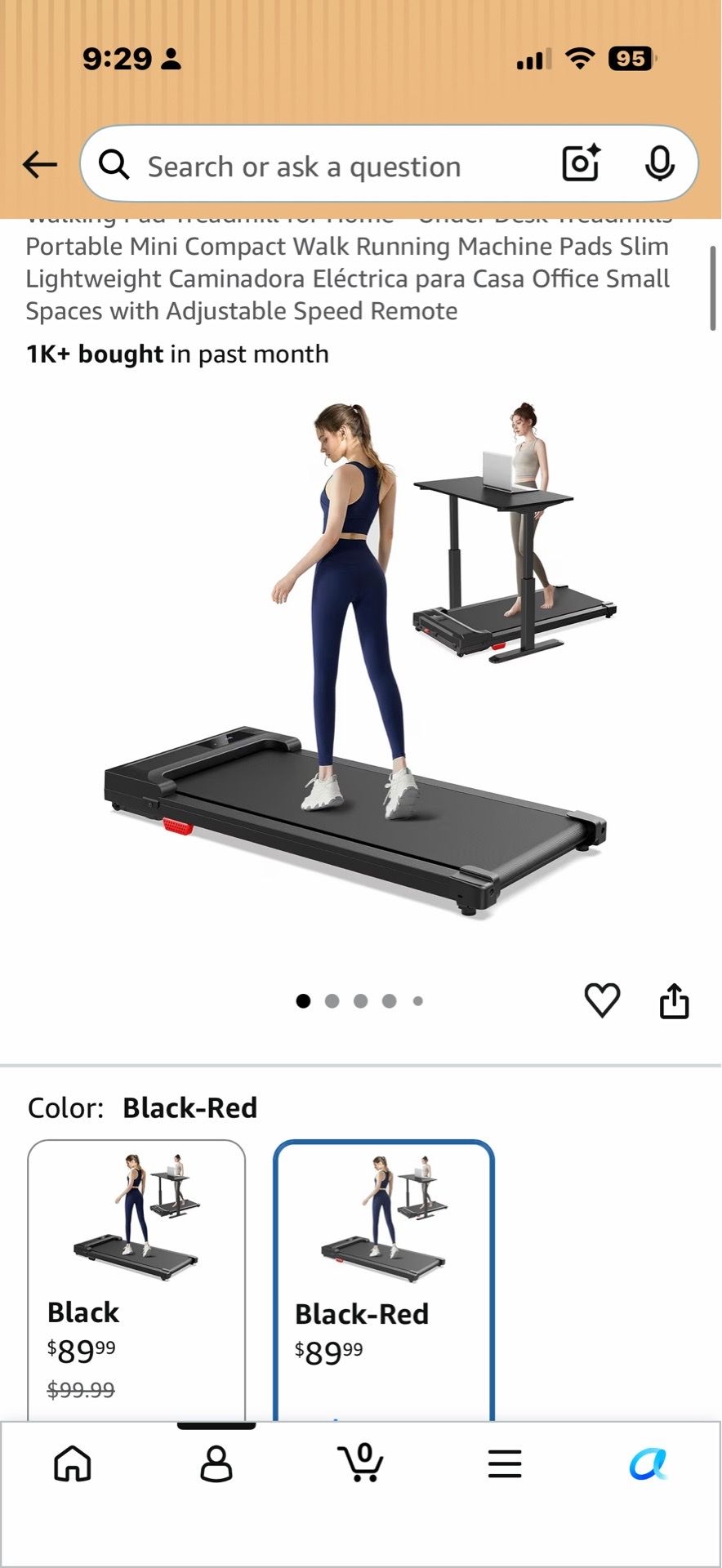 Walking Pad Treadmill for Home - Under Desk Treadmills Portable Mini Compact Walk Running Machine Pads Slim Lightweight Caminadora Eléctrica para Casa