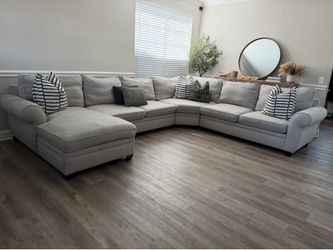 Light gray 4pc sectional sofa set
