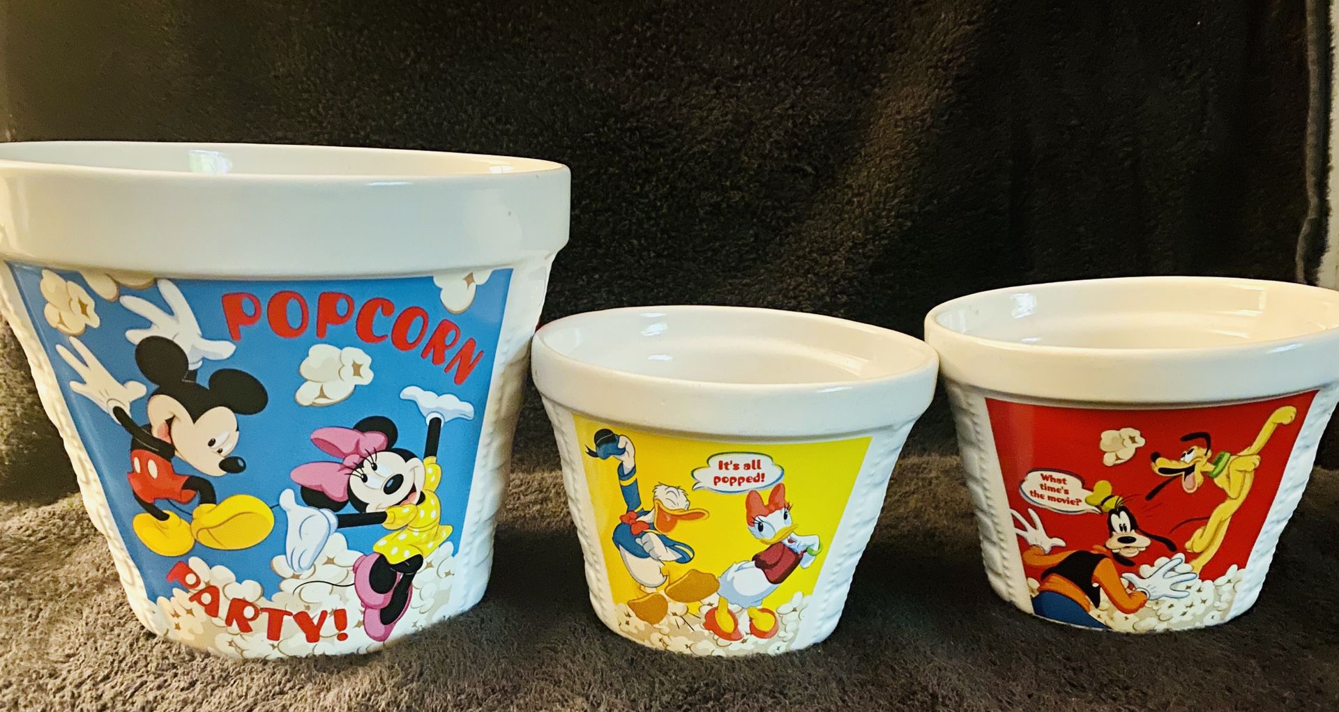 Disney- Mickey & Minnie and friends popcorn bowls