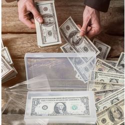 200 Pieces Currency Sleeves (New)