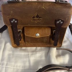 Leather Crossbody Satchel 