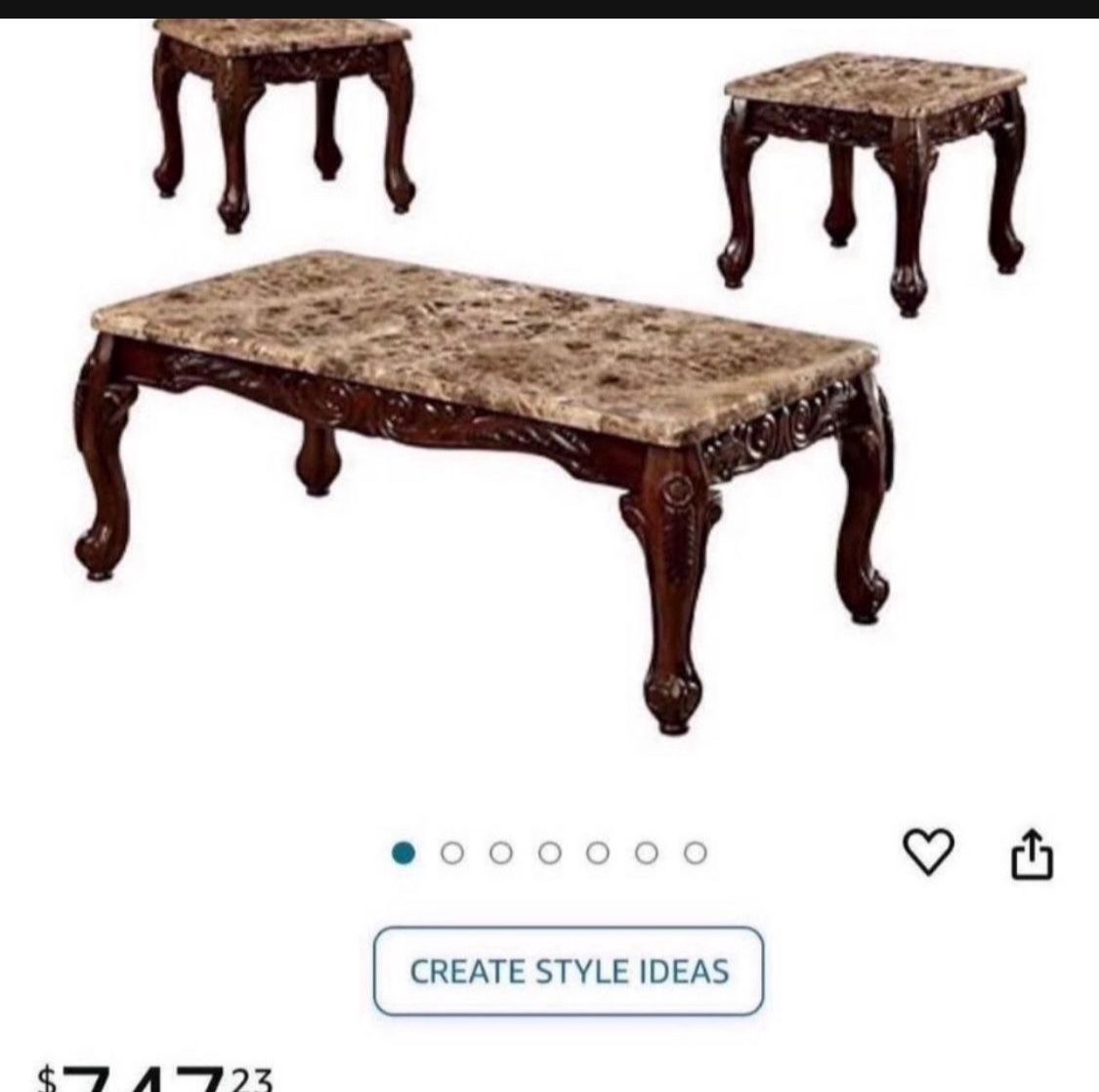 3 Table Set Marmol