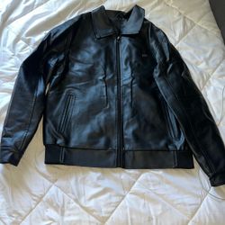 LEATHER SWEATER