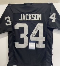 Bo Jackson Oakland Raiders Signed Autographed Custom Jersey with ACA COA