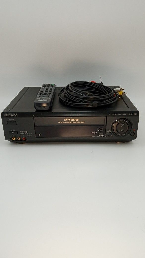Sony,VCR with Remote And A/V Cable. Works Fine! 