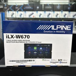 Alpine Ilx-W670 Head Unit Apple Carplay Stereo System
