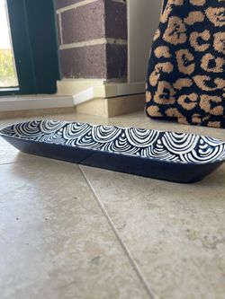 Modern Ceramic Tray / Stoneware Vanity & Candle Holder (Like New)