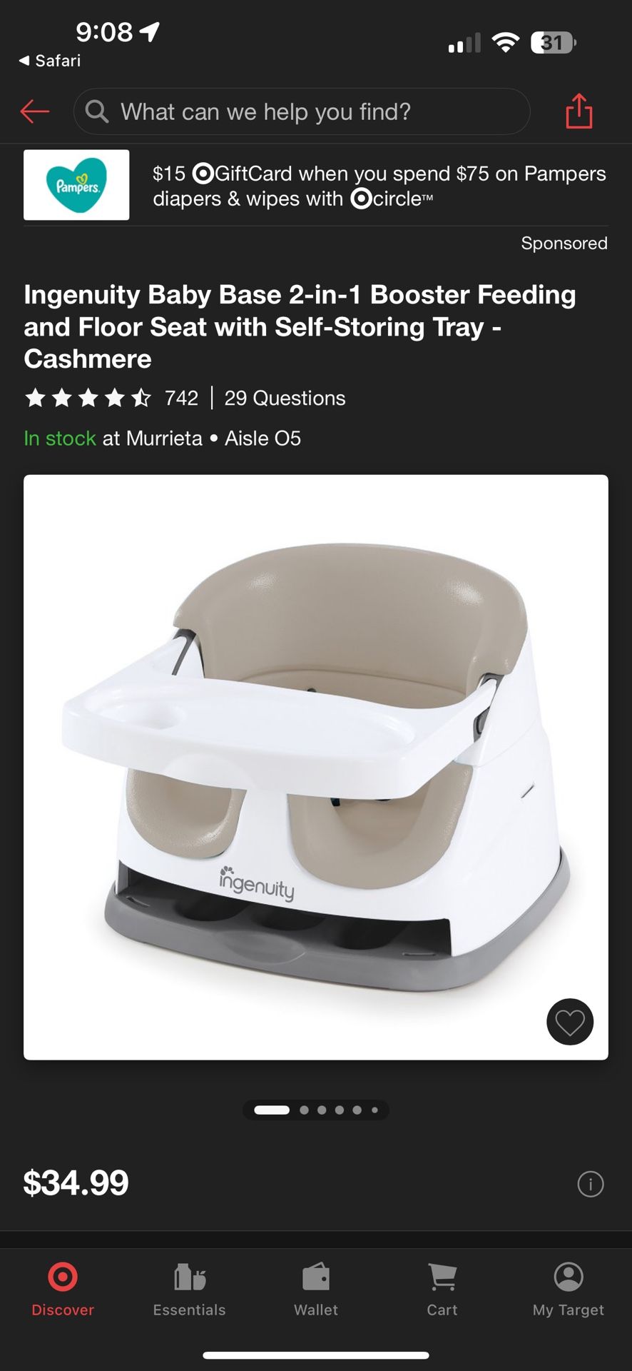Ingenuity Baby Seat  