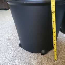 IKEA black Planter Pots on Wheels
