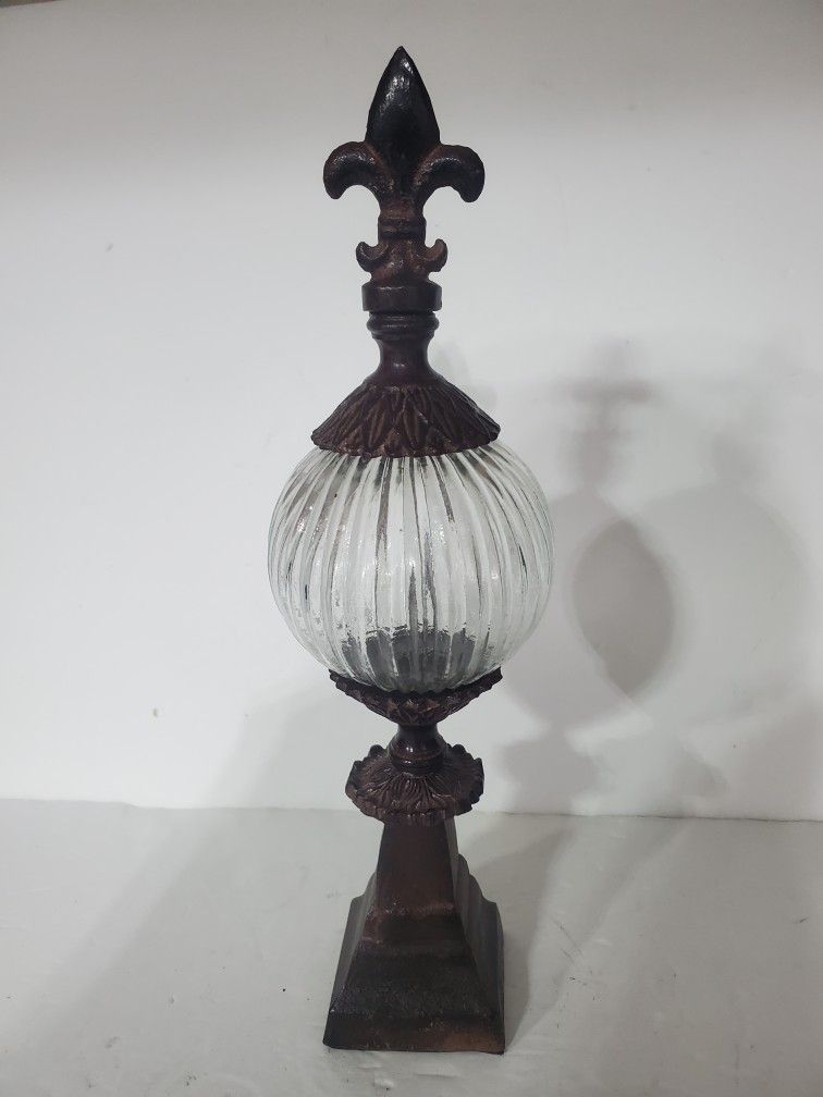 Solid Bronze Spire With Glass Ball