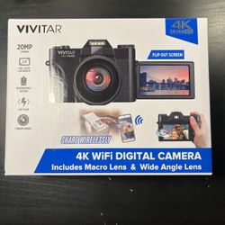 New In Box Vivitar 4K Wi-Fi Digital Camera