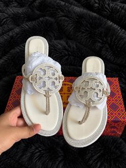 New Tory Burch Sandals Size 7.5 - White