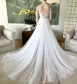 A-line Beaded Wedding Gown